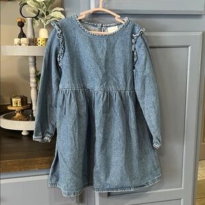 Charming Blue Denim Dress for Kids